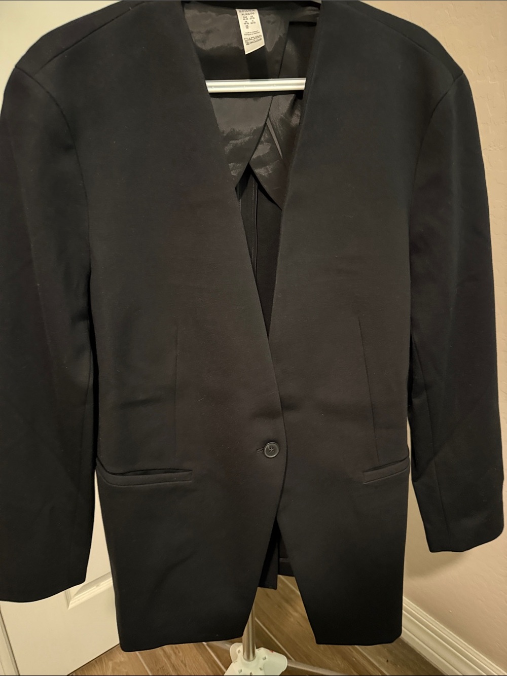 SPANX Black Long Blazer Jacket